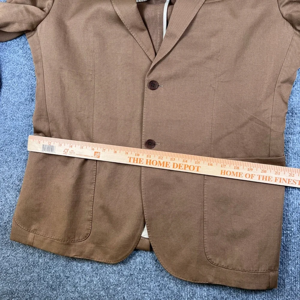 Banana Republic Jacket Mens 46L Brown Manifattura Emmetex Unstructured Linen
